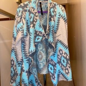 Flowy Aztec weather knitted cardigan